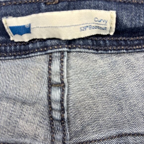 LEVIS Curvy 529 Bootcut Womens 31"W x 30"L Denim 5 pocket Med Wash - Picture 8 of 8